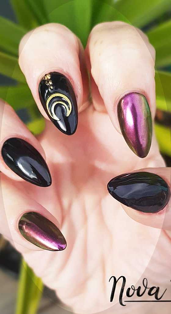 33 Black Nails Design Ideas Different Acrylic Polish And Coffin Methods Page 26 Of 33 Womens Ideas