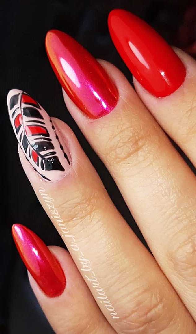 38 Red Nails Design Ideas Different Coffin Acrylic And Polish