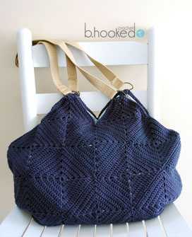 Granny Square tote bag free pattern